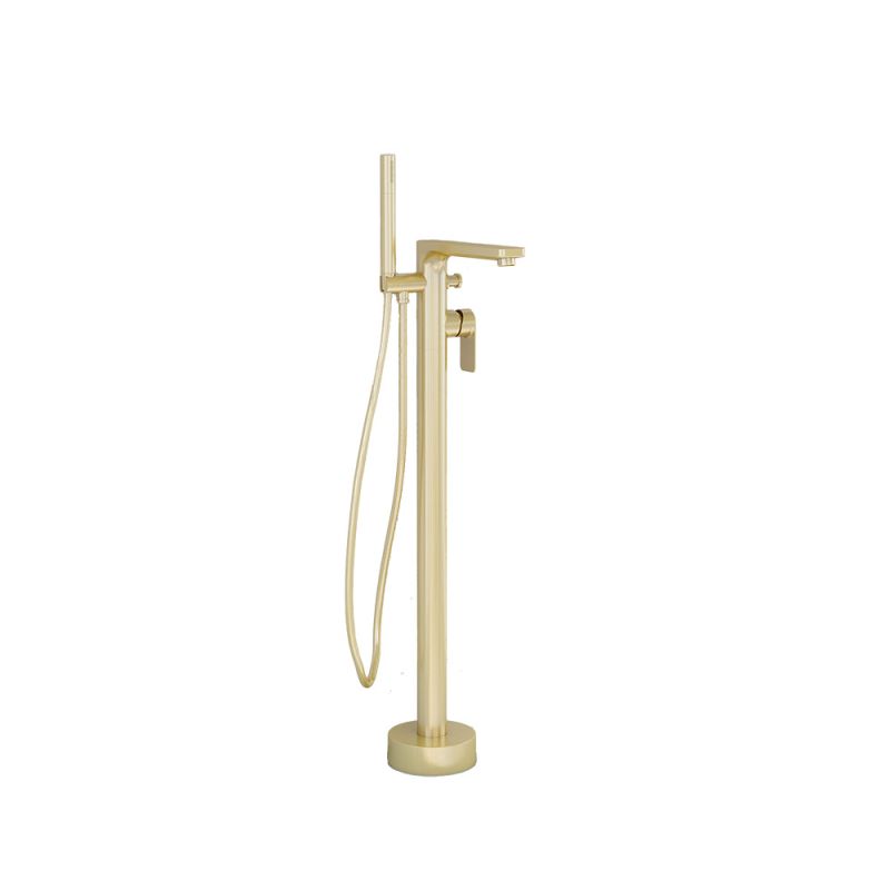 Suburb Floor Standing Bath Shower Mixer - Brushed Brass